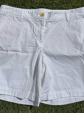 Talbots Women's White Cotton Blend Shorts